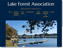 Tablet Screenshot of lakeforestassociation.com